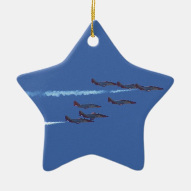 Top Gun Smokin'. Ceramic Tree Decoration (Front)