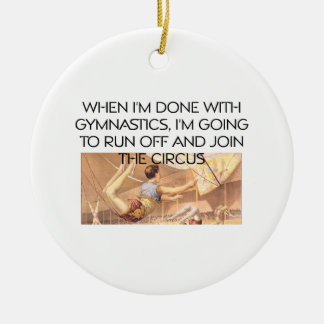 TOP Gymnastics Humour Ceramic Tree Decoration