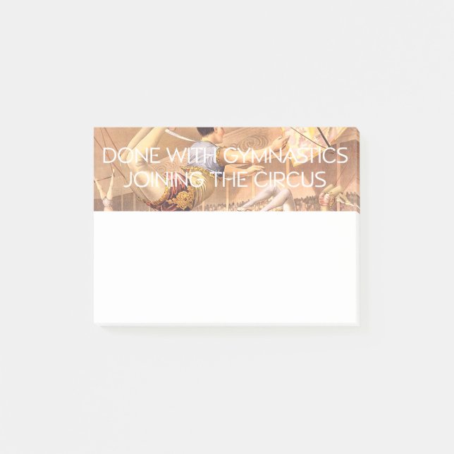 TOP Gymnastics Humour Post-it Notes (Front)