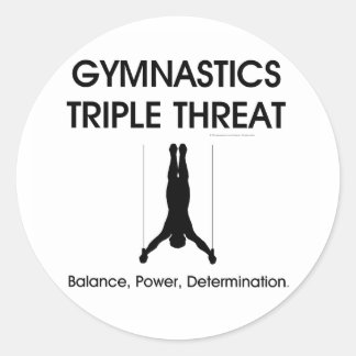 TOP Gymnastics Triple Threat (Men's) Classic Round Sticker