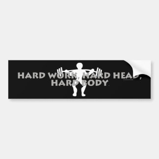 TOP Hard Work Head Body Bumper Sticker