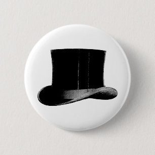 top hat 6 cm round badge