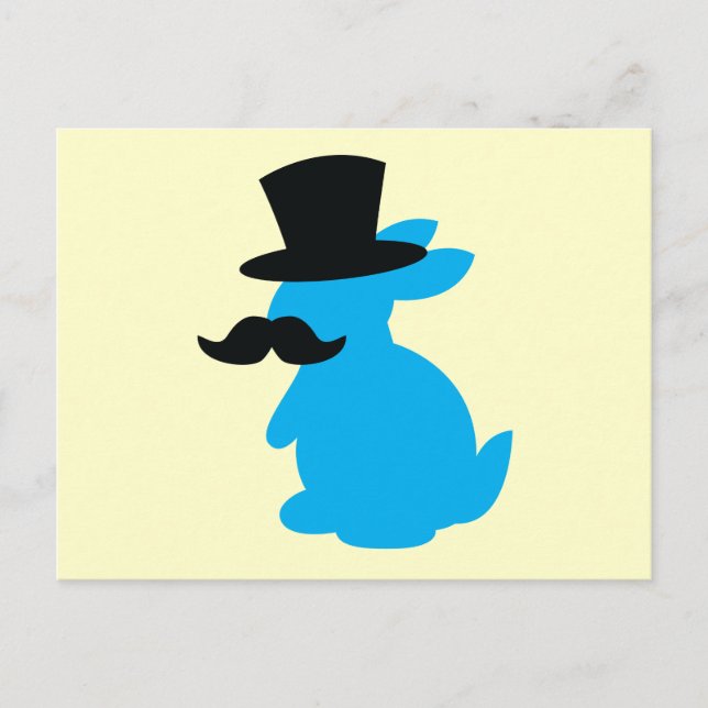 Top Hat Bunny Rabbit Postcard (Front)