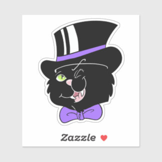 Top Hat Cat Sticker