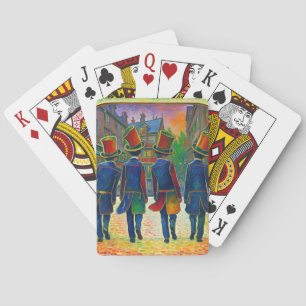 Top hat design playing cards