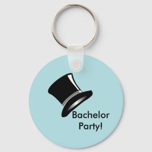 Top Hat on Blue Key Ring