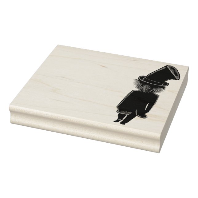 Top hat Pickleball Paddle Rubber Stamp (Stamp)