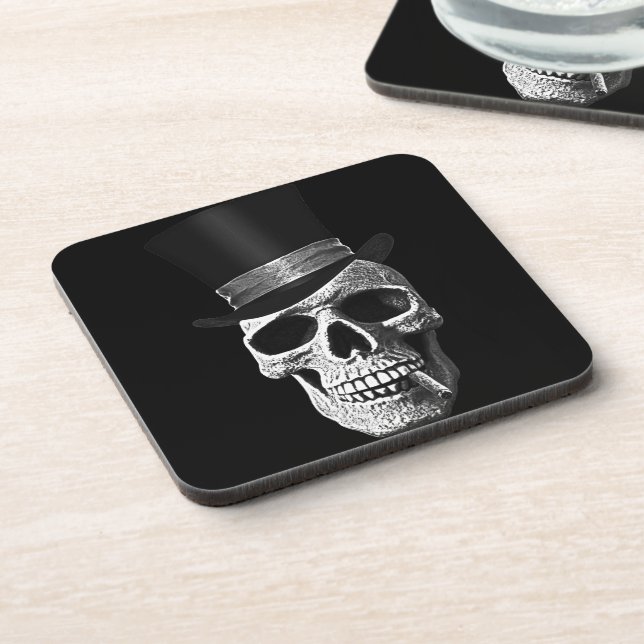 Top hat skull coaster (Left Side)