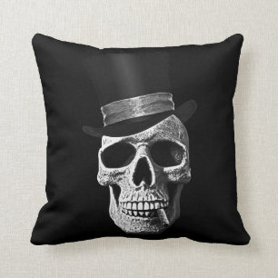 Top hat skull cushion