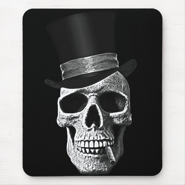 Top hat skull mouse pad (Front)