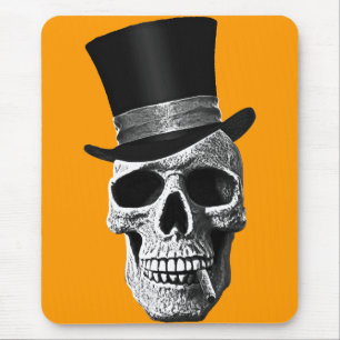 Top hat skull mouse pad