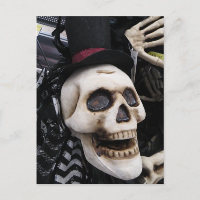 Top Hat Skull Postcard (Front)