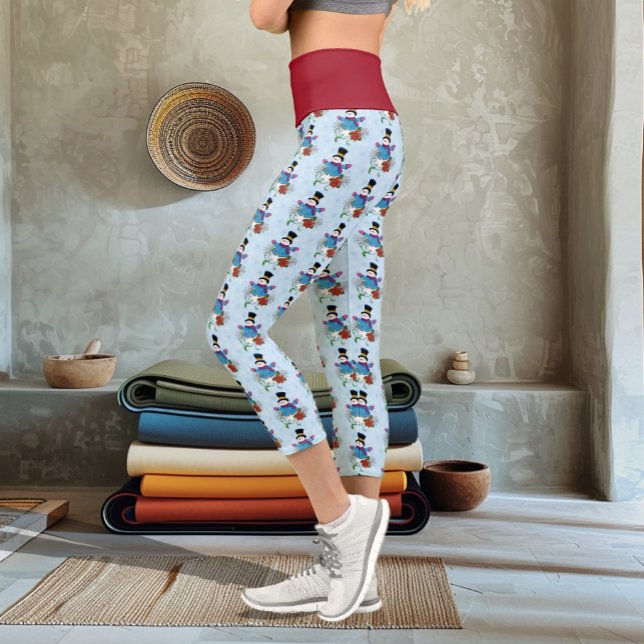 Top Hat Snowman Capri Leggings (Creator Uploaded)