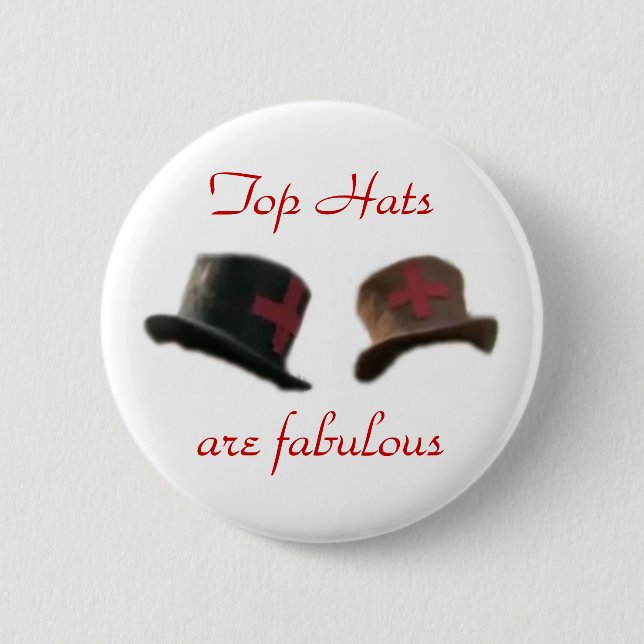 Top hats 6 cm round badge (Front)