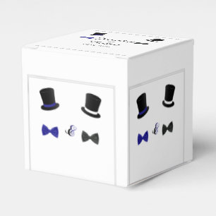 Top Hats and Bow Ties Gay Wedding Favour Box