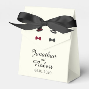Top Hats and Bow Ties Gay Wedding Favour Box