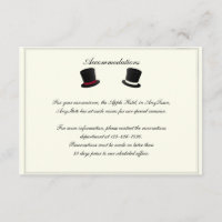 Top Hats and Bow Ties Gay Wedding Insert