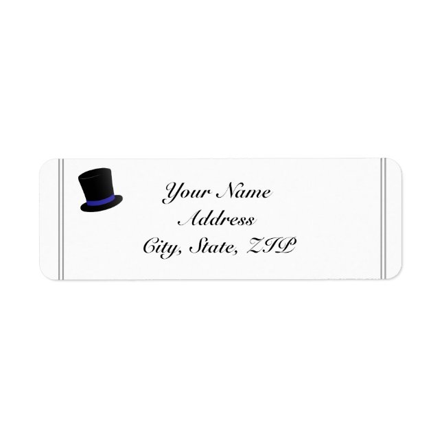 Top Hats and Bow Ties Return Address (Front)
