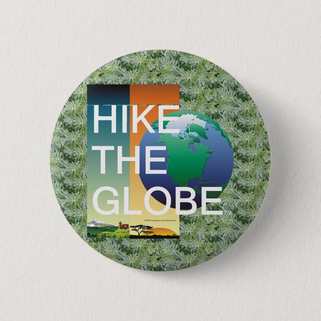 TOP Hiking the Globe 6 Cm Round Badge (Front)
