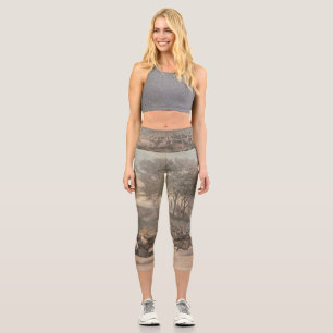 TOP Horse Racing Fan Capri Leggings