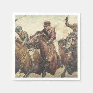 TOP Horse Racing Napkin