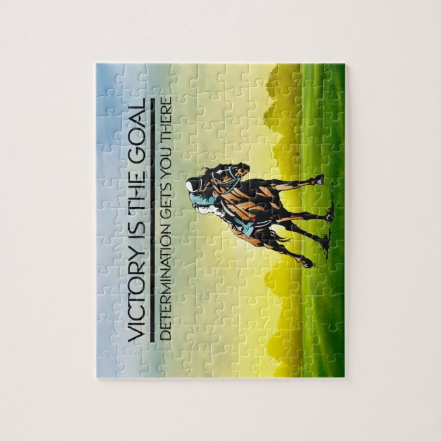 TOP Horse Racing Victory Slogan Jigsaw Puzzle (Vertical)