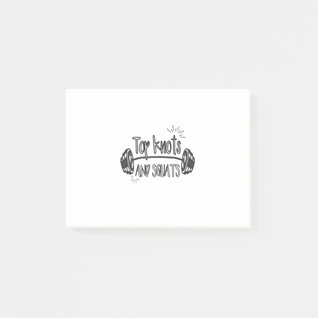 Top Knots And Squats Post-it Notes (Front)