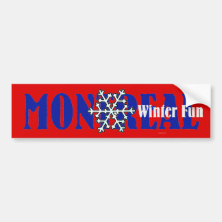 TOP Montreal Winter Fun Bumper Sticker