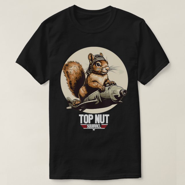 Top Nut Squirrel AviationPlane Funny Vintage Roost (Design Front)