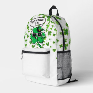 Top O' The Mornin' Shamrock Printed Backpack