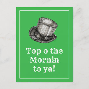 Top o the Mornin to Ya traditional Irish Hello Postcard