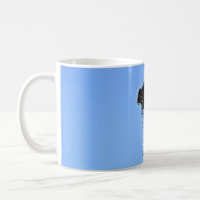 Top of Fountain Against Blue Sky Coffee Mug (Left)