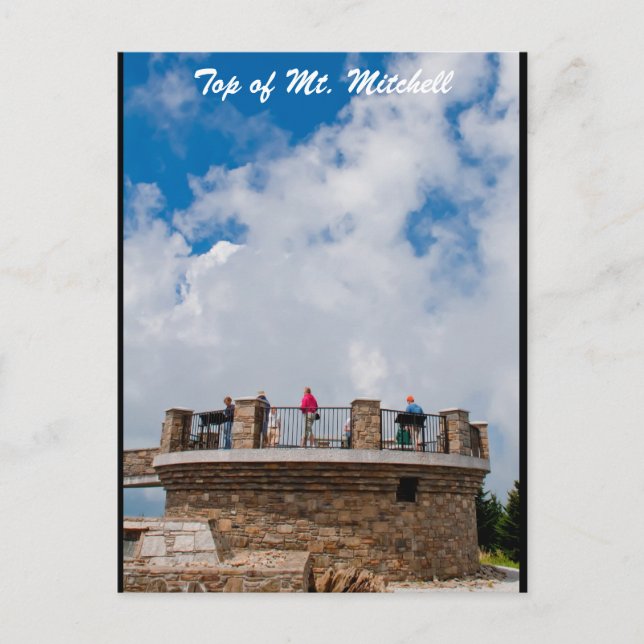 Top of Mt. Mitchell Postcard (Front)