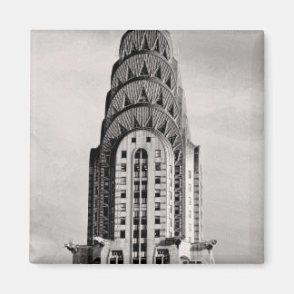 Top of the Chrysler Building NYC - B&W Magnet