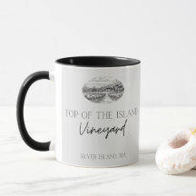 Top of the Island Winery grey mug