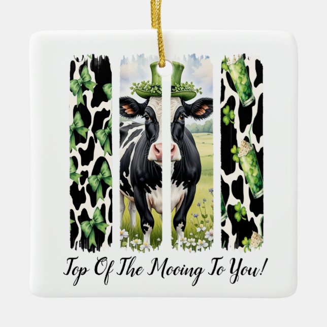 Top Of The Mooing To You Ornament (Front)