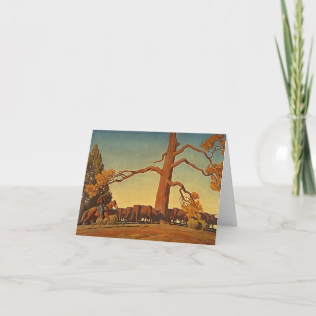 Top of the Ridge by Maynard Dixon Thank You Card (Front)