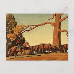 “Top of the Ridge” Western Art by Maynard Dixon Postcard