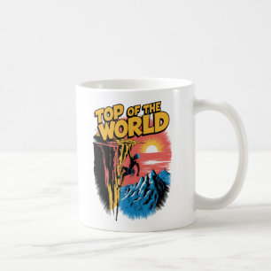 Top of the World Rock Climbing Design Coffee Mug