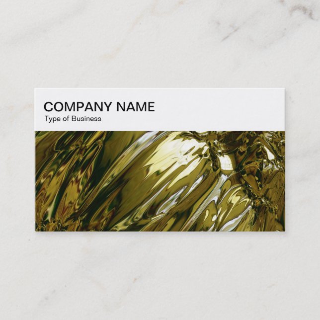 Top Panel - Abstract Liquid Gold Business Card (Front)