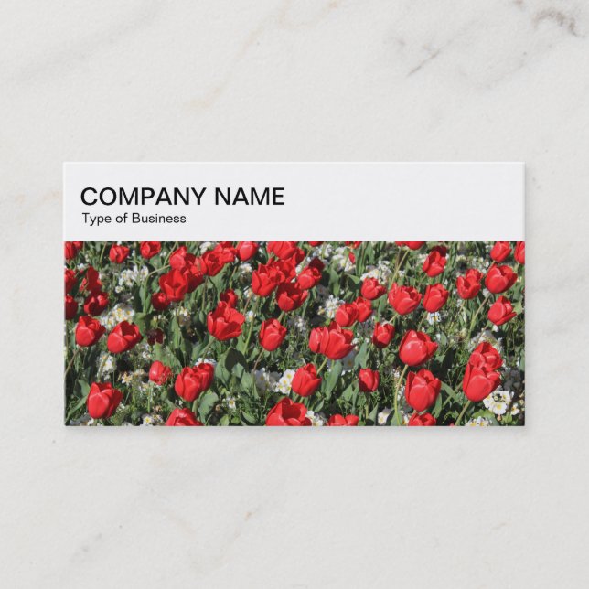 Top Panel - Bed of Tulips 02 Business Card (Front)