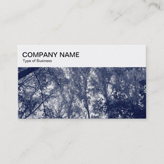 Top Panel - Blue Autumn Business Card (Front)