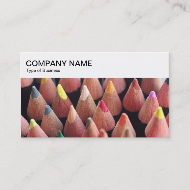 Top Panel - Coloured Pencils Business Card (Front)