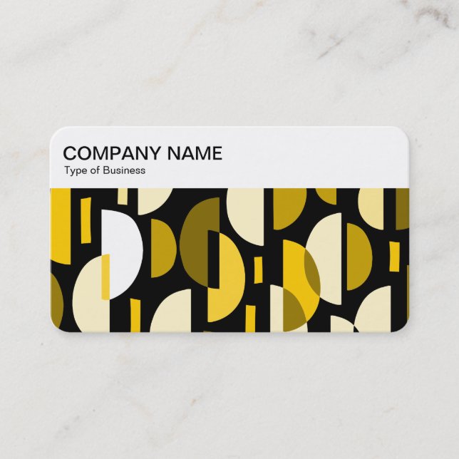 Top Panel - Crescent Pattern 010921 - Amber Business Card (Front)