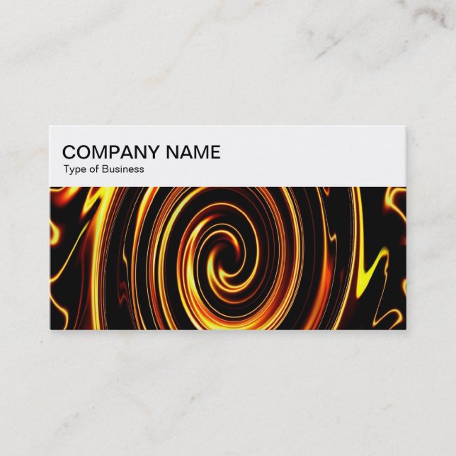 Top Panel - Fire Swirl Business Card (Front)