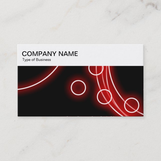 Top Panel - Glowing Circles Business Card (Front)