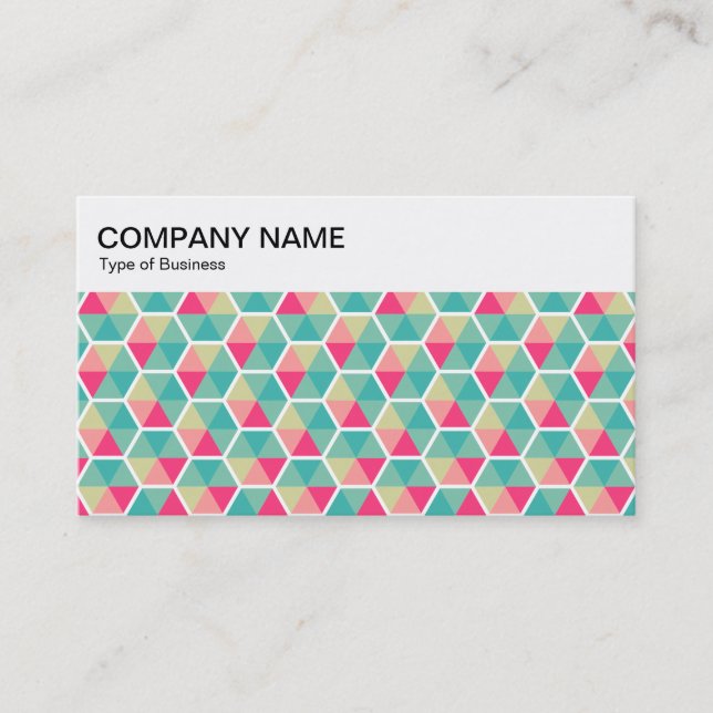 Top Panel - Hexagon Pattern 02 Business Card (Front)