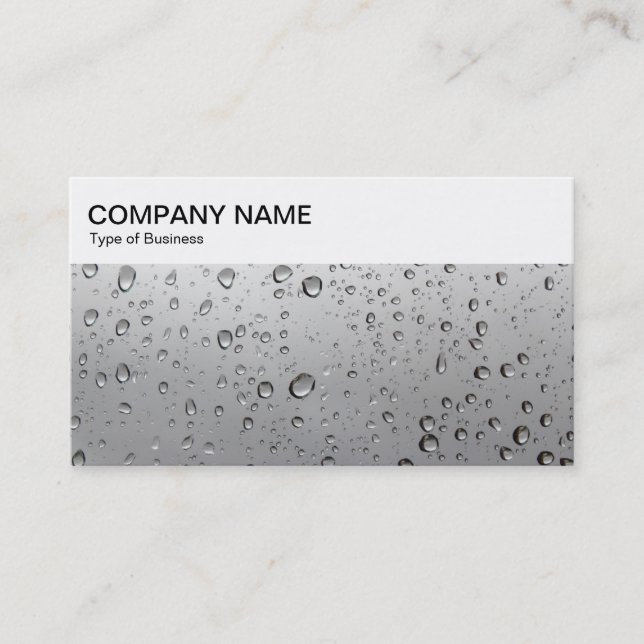 Top Panel - Rain on a Window Business Card (Front)