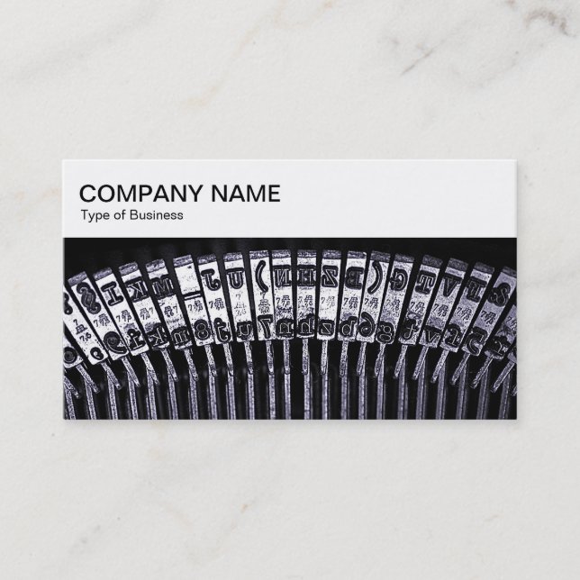 Top Panel - Typewriter Detail Business Card (Front)