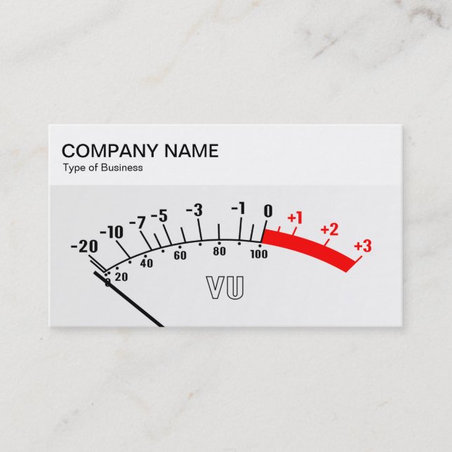 Top Panel - VU Metre 01 Business Card (Front)
